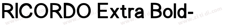 RICORDO Extra Bold字体转换